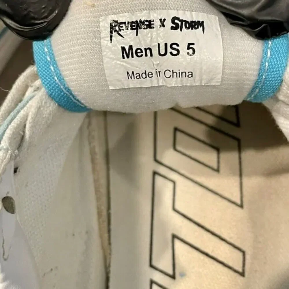 Revenge X Storm Blue Lightning Low‎ Top Lace Up Shoes Mens Size 5